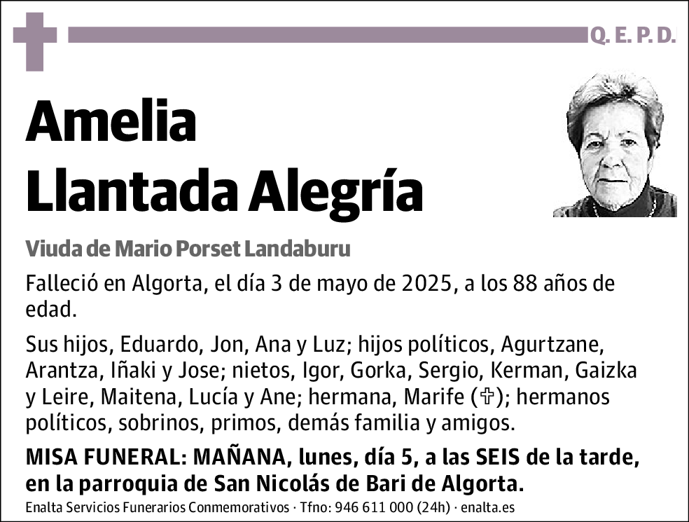 Amelia Llantada Alegría