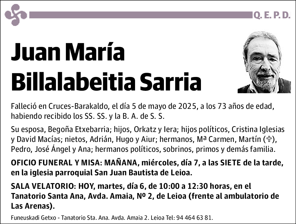 Juan María Billalabeitia Sarria