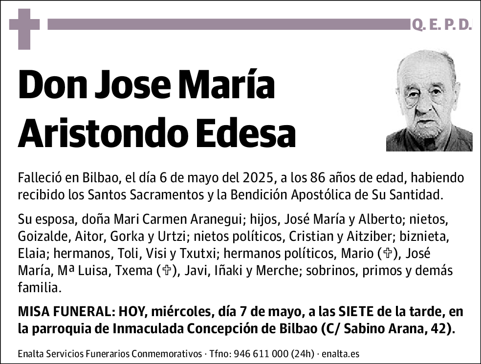 Jose María Aristondo Edesa