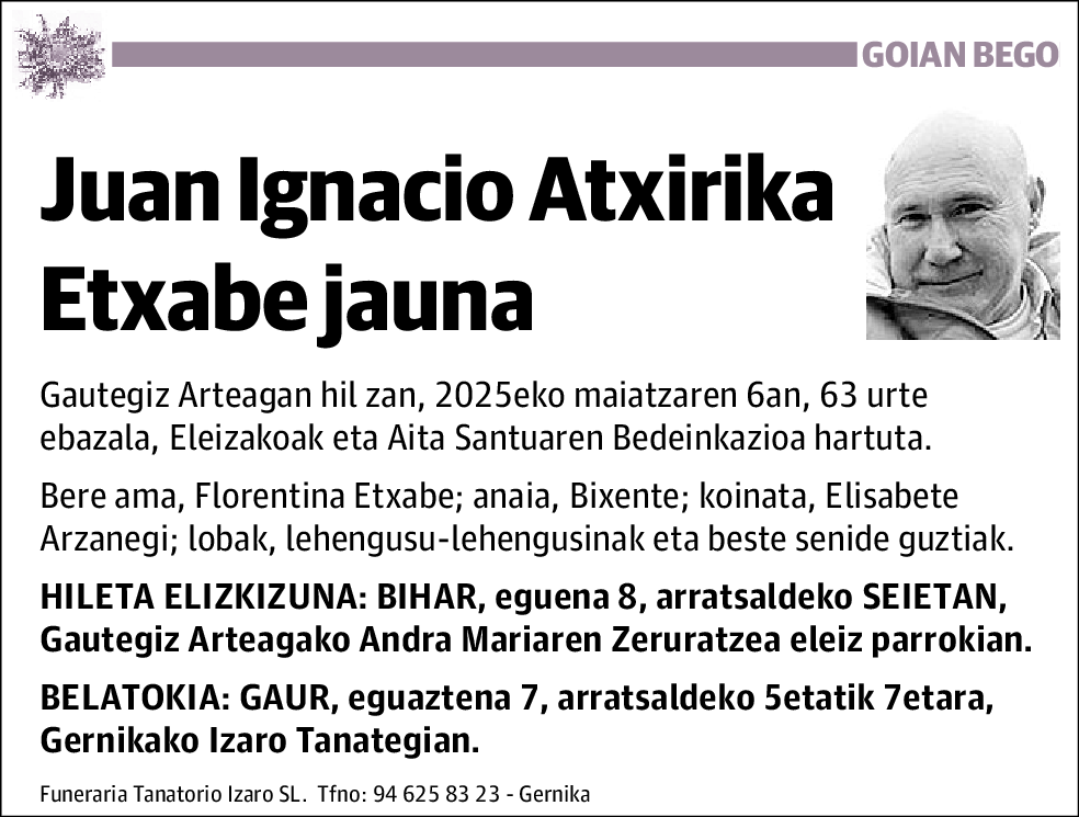 Juan Ignacio Atxirika Etxabe