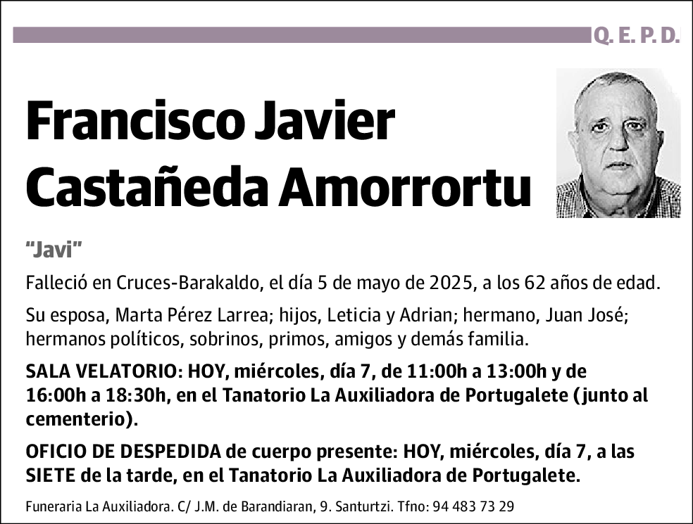 Francisco Javier Castañeda Amorrortu