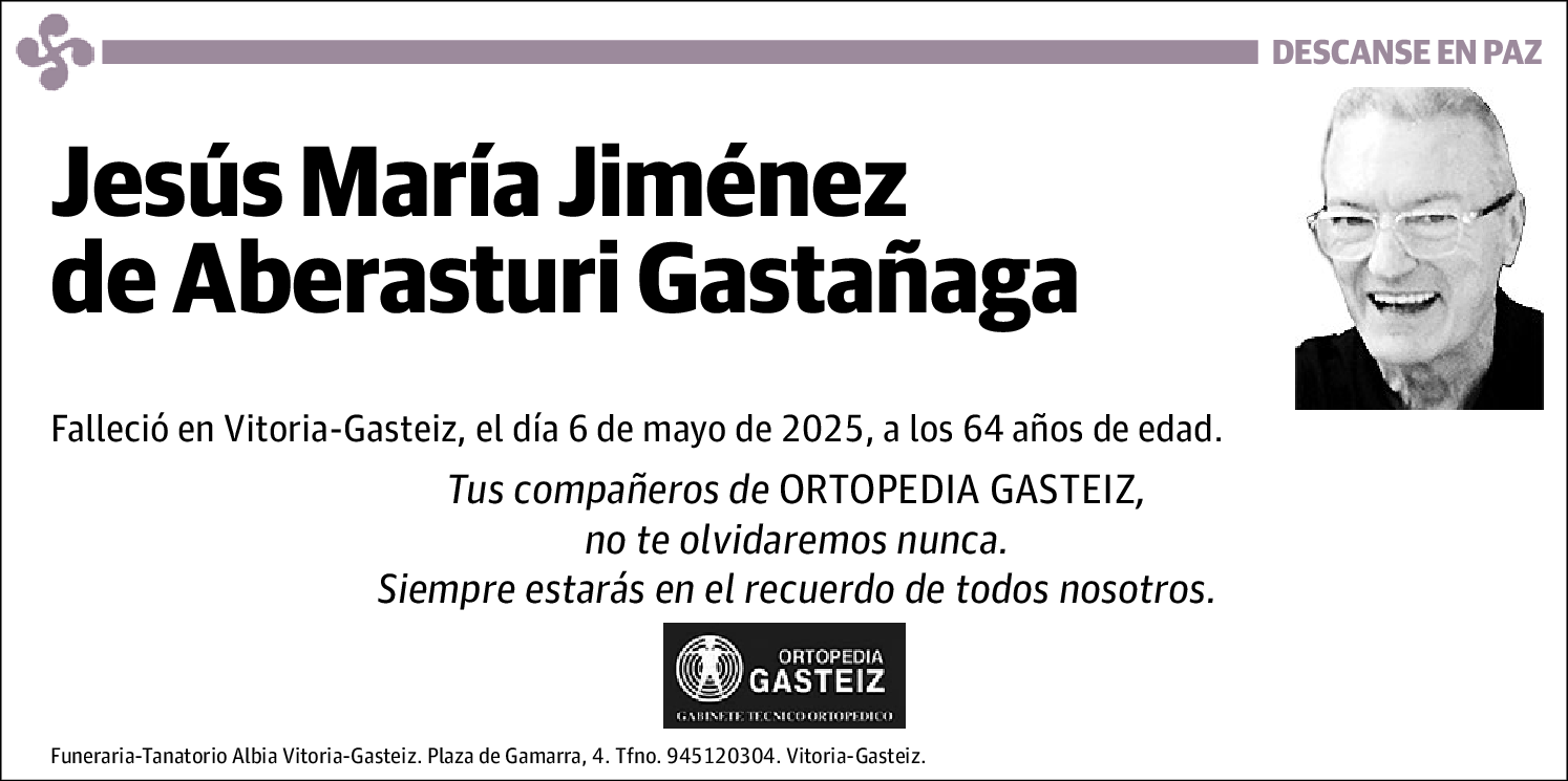 Jesús María Jiménez de Aberasturi Gastañaga
