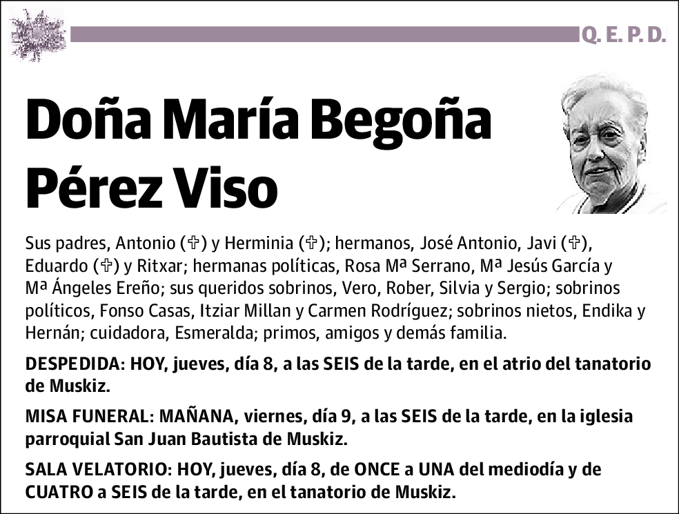 María Begoña Pérez Viso