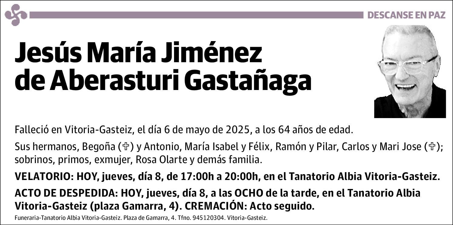 Jesús María Jiménez de Aberasturi Gastañaga