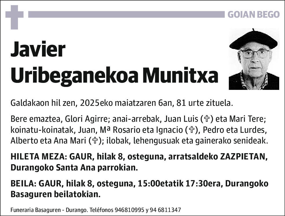Javier Uribeganekoa Munitxa