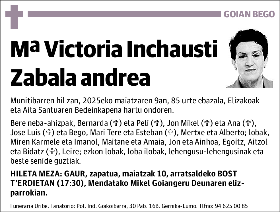 Mªvictoria Inchausti Zabala