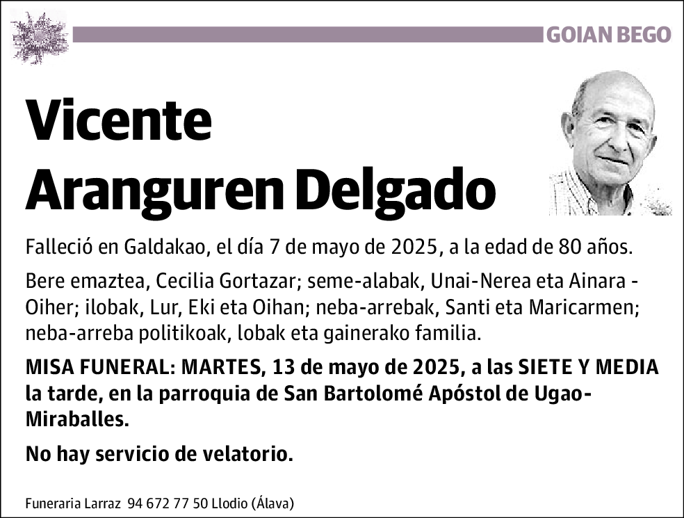 Vicente Aranguren Delgado