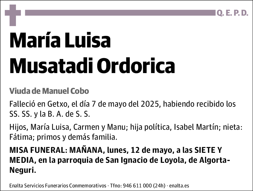 María Luisa Musatadi Ordorica