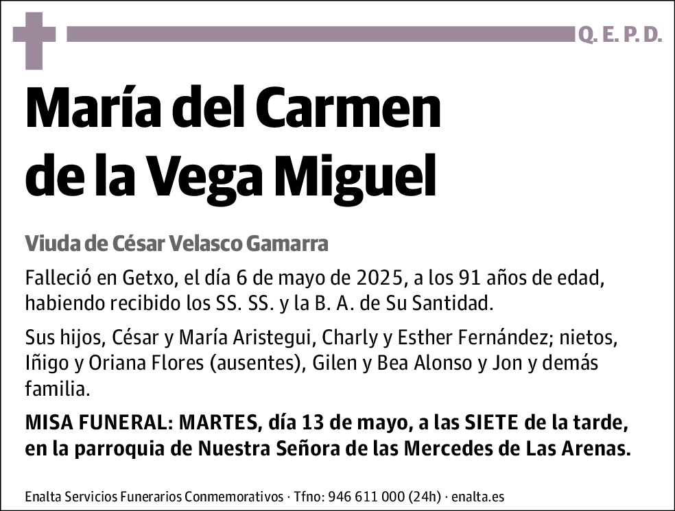 María Del Carmen De La Vega Miguel