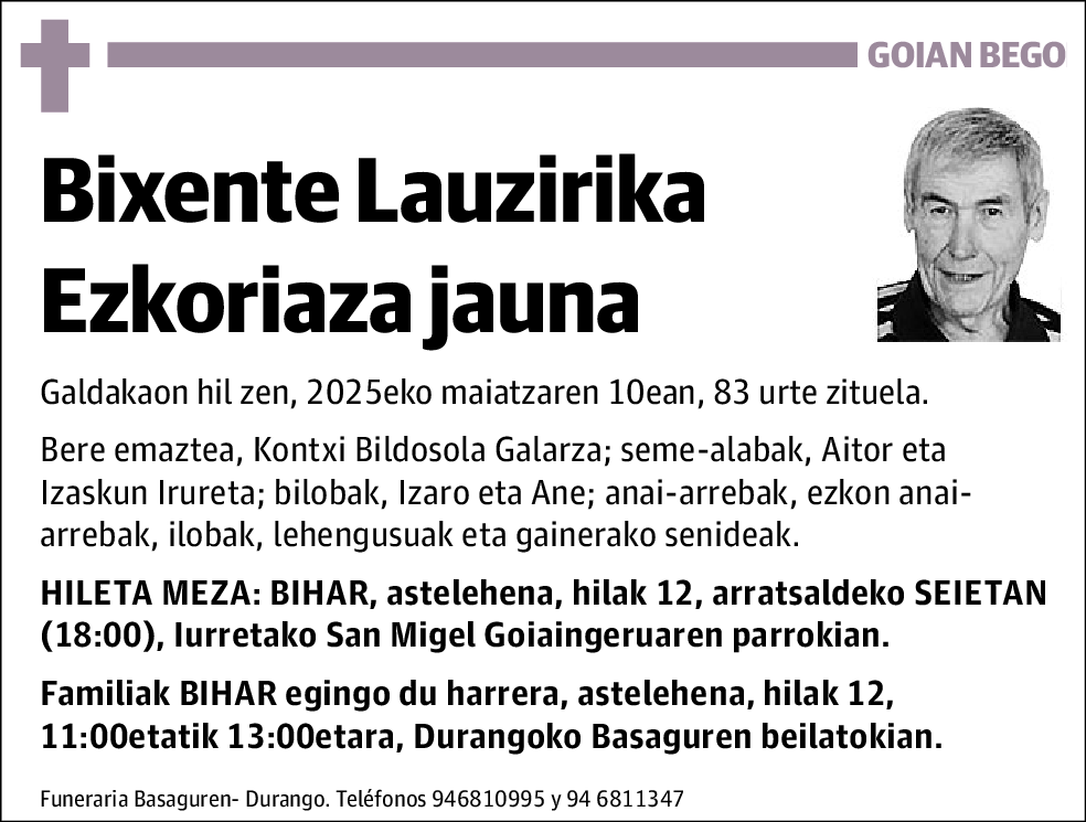 Bixente Lauzirika Ezkoriaza