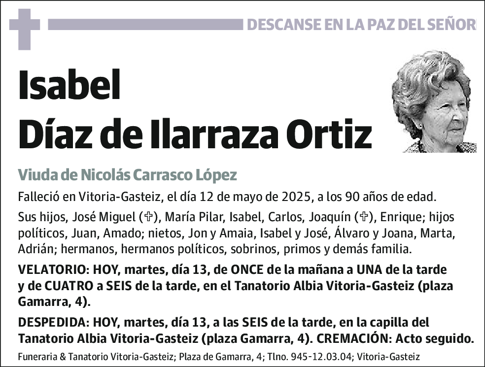 Isabel Díaz de Ilarraza Ortiz