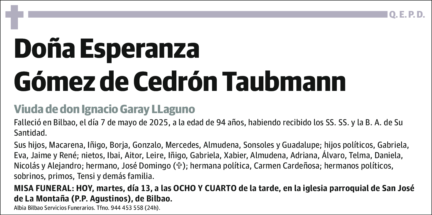 Esperanza Gómez de Cedrón Taubmann