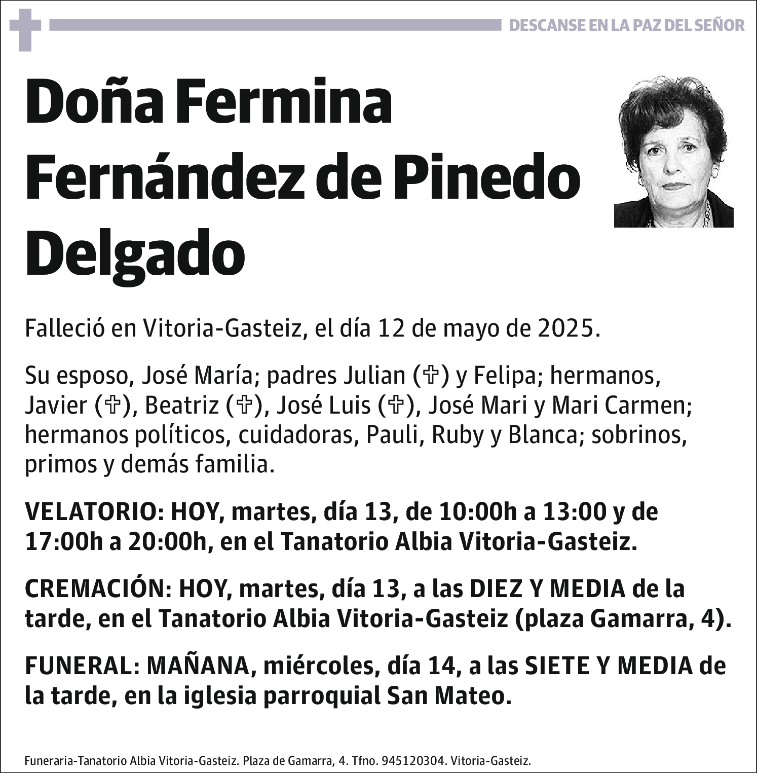 Fermina Fernández de Pinedo Delgado