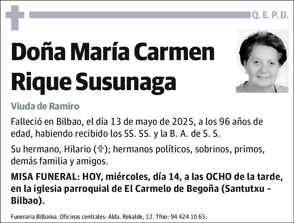 María Carmen Rique Susunaga