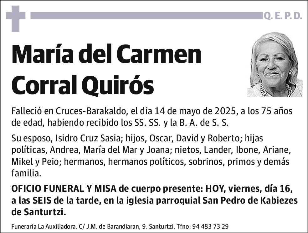 María Del Carmen Corral Quirós
