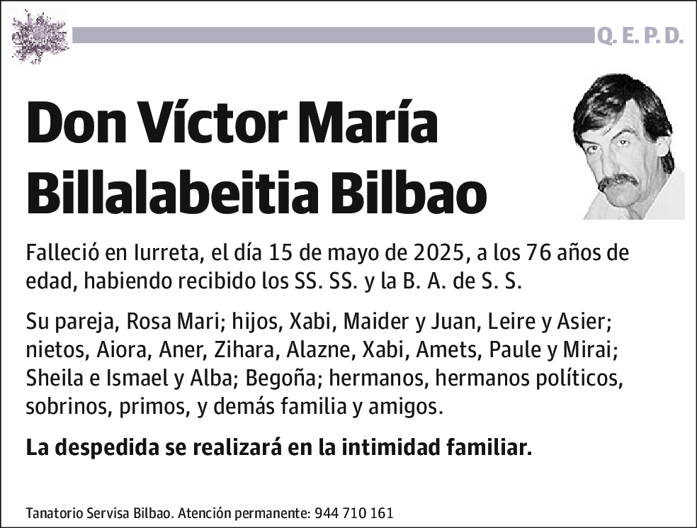 Victor María Billalabeitia Bilbao