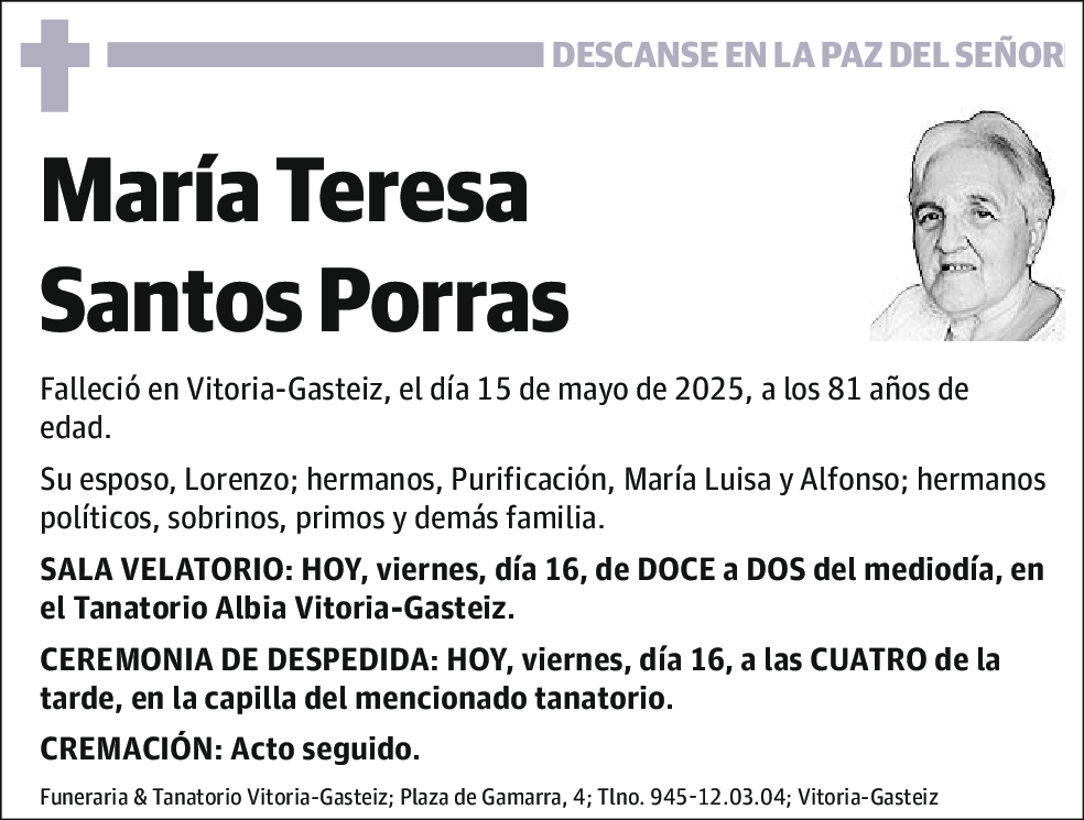 María Teresa Santos Porras