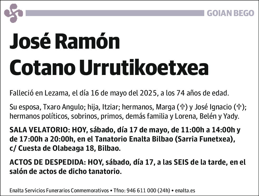 José Ramón Cotano Urruticoechea