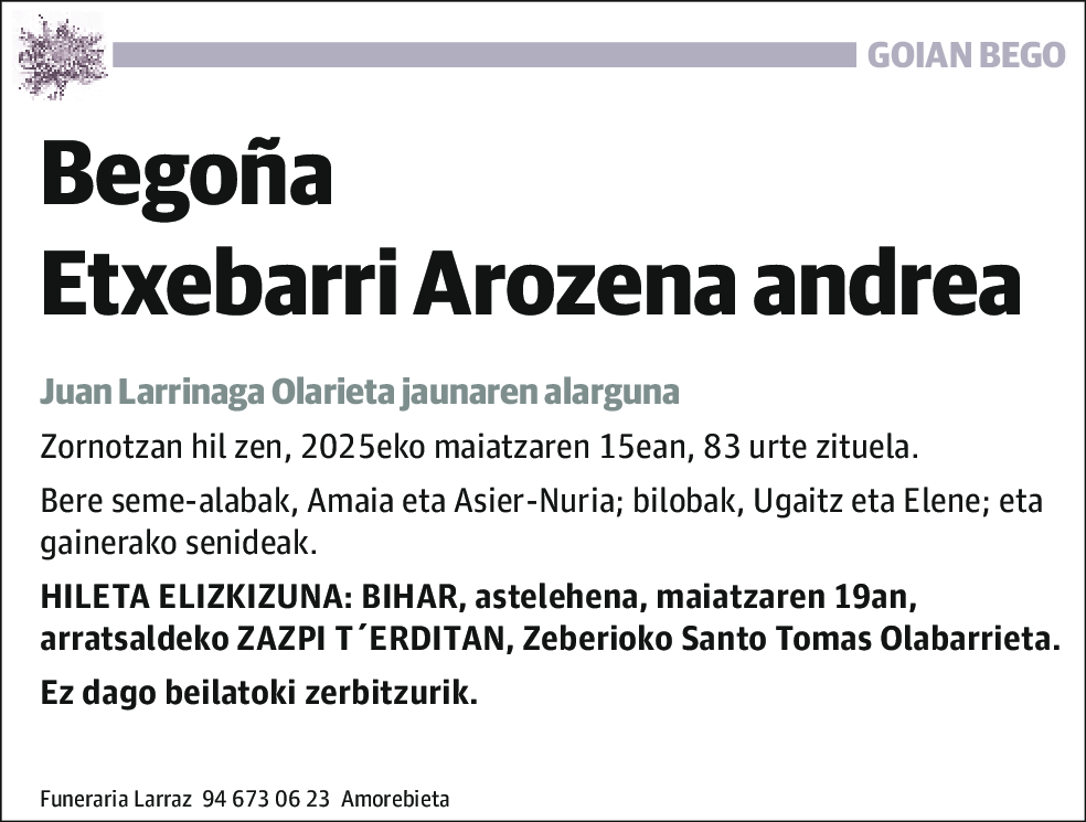 Begoña Etxebarri Arozena