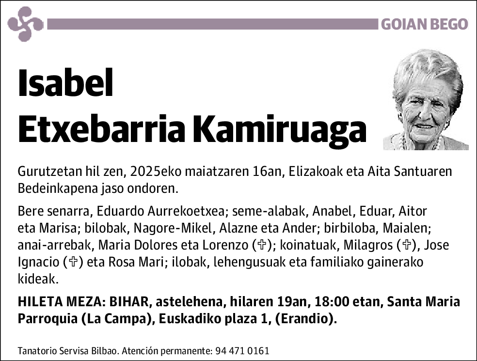 Isabel Etxebarria Kamiruaga