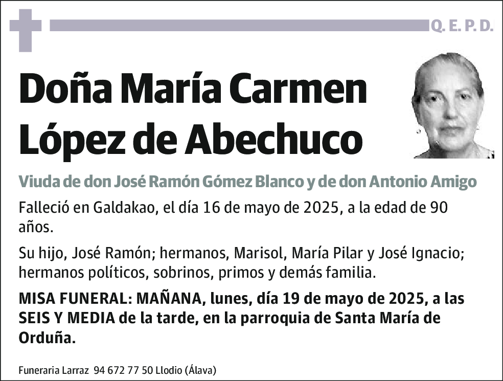 María Carmen López De Abechuco Elorza
