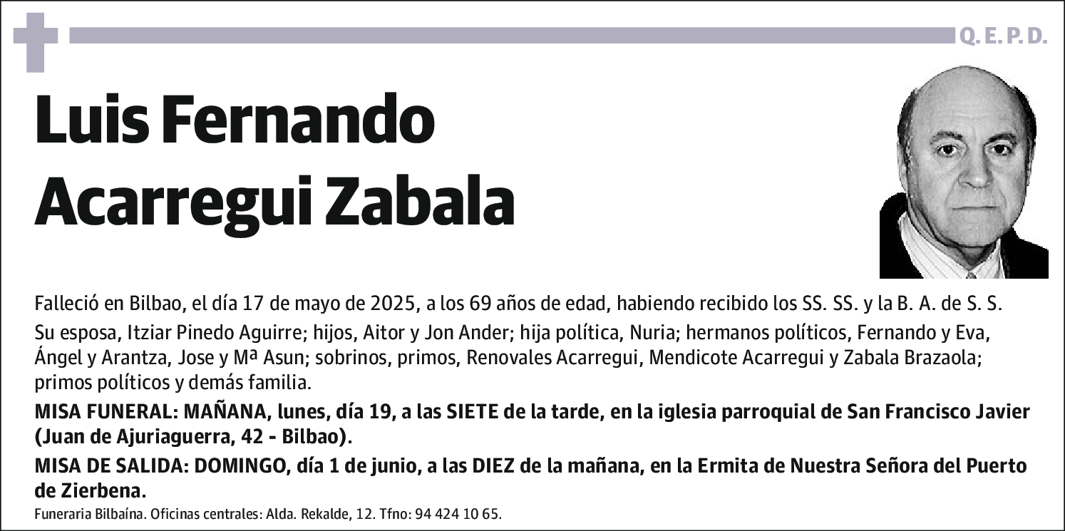 Luis Fernando Acarregui Zabala