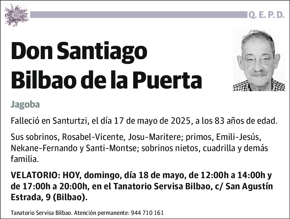 Santiago Bilbao De La Puerta
