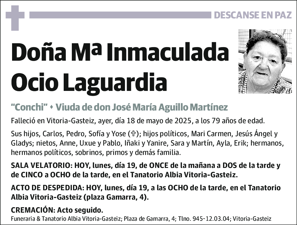 Mª Inmaculada Ocio Laguardia