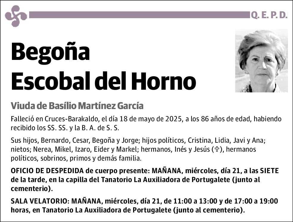 Begoña Escobal del Horno