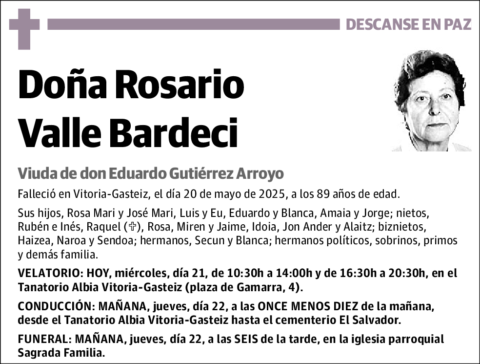 Rosario Valle Bardeci