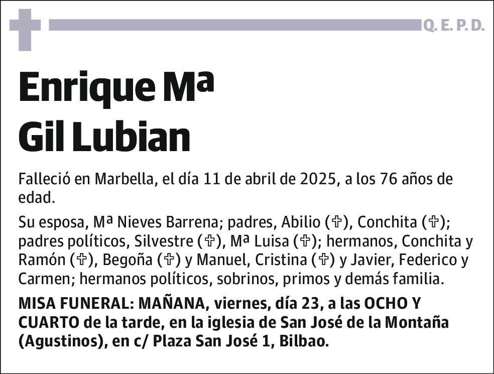 Enrique Maria Gil Lubian
