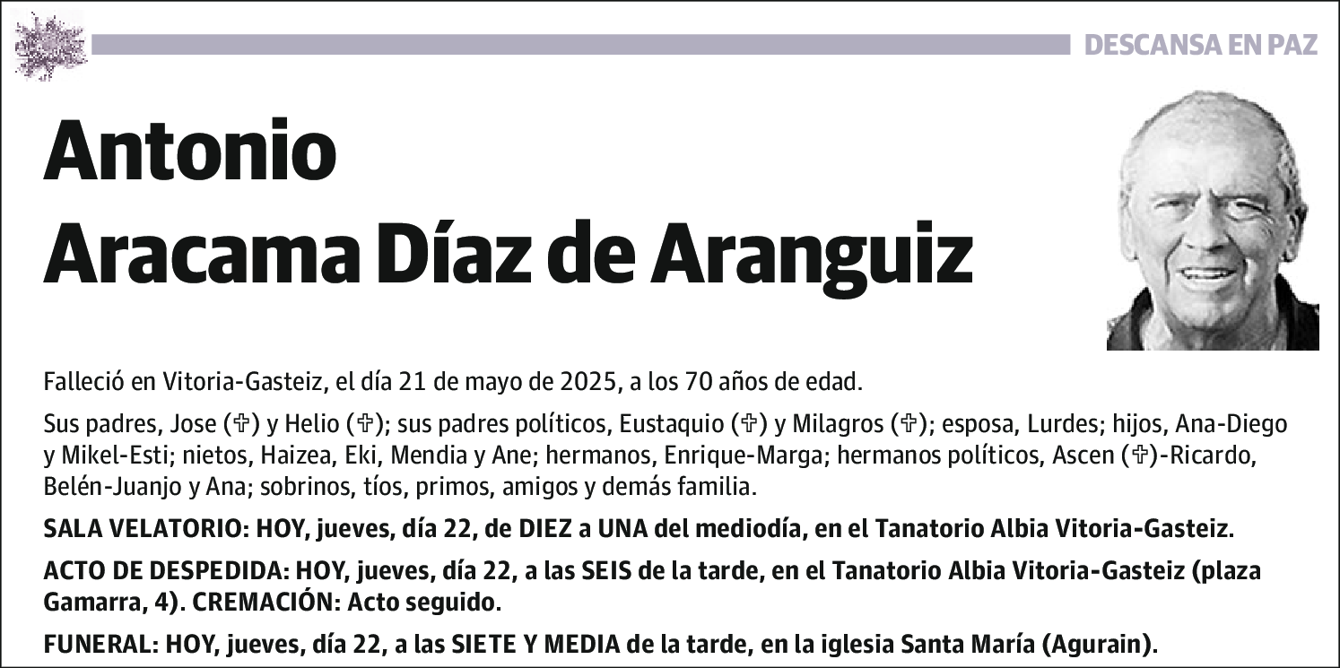 Antonio Aracama Díaz de Aranguiz