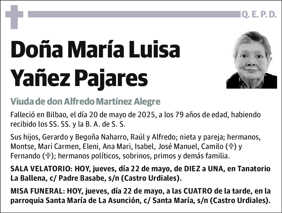 María Luisa Yañez Pajares