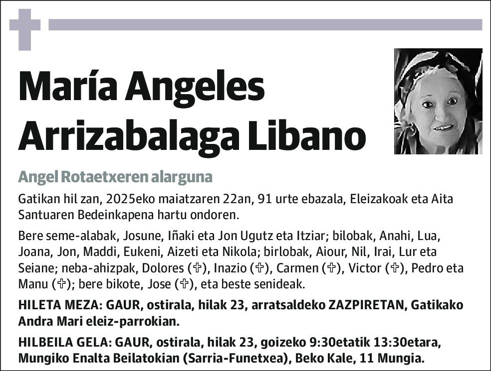 María Angeles Arrizabalaga Libano