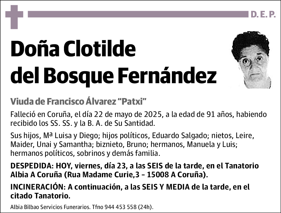 Clotilde Del Bosque Fernández