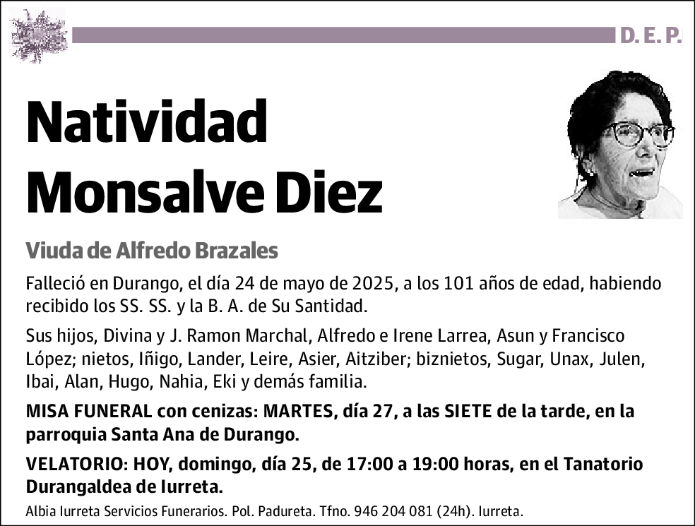 Natividad Monsalve Diez
