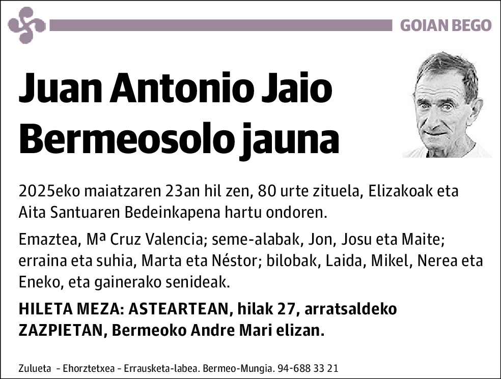 Juan Antonio Jaio Bermeosolo