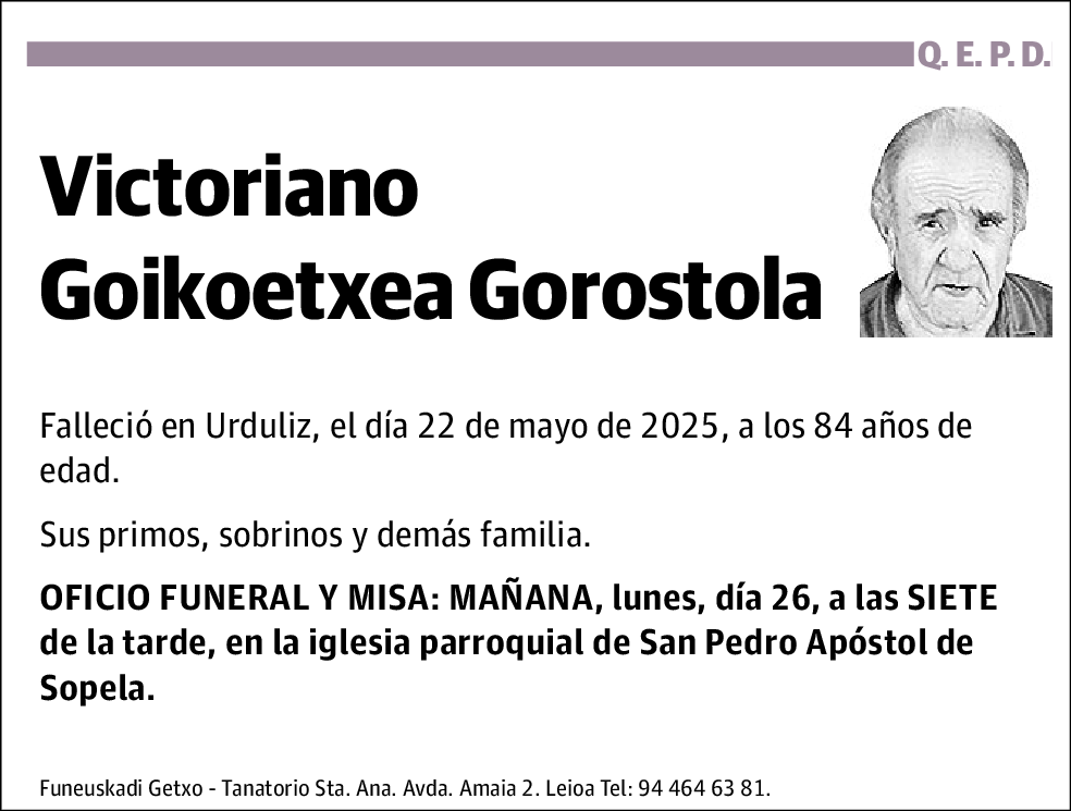Victoriano Goikoetxea Gorostola