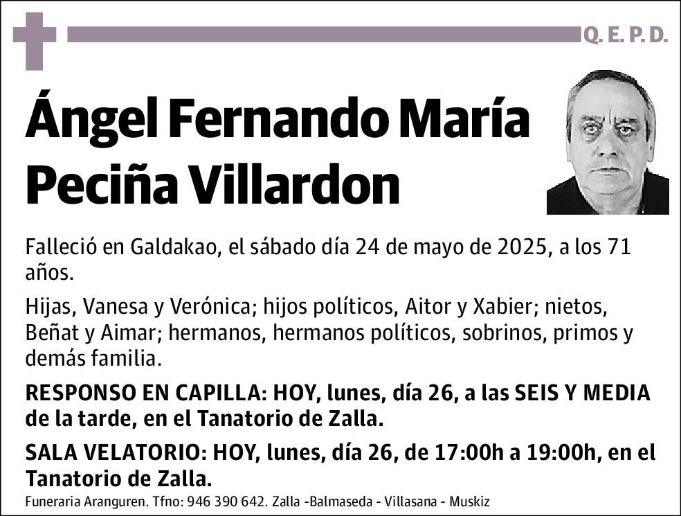 Ángel Fernando María Peciña Villardon