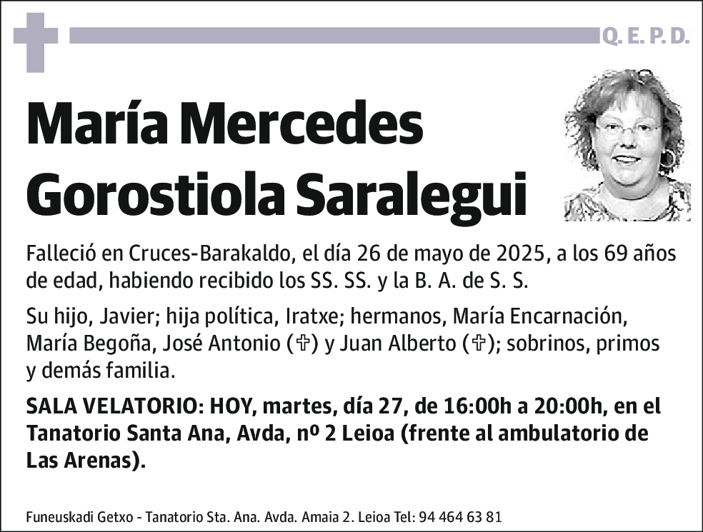 María Mercedes Gorostiola Saralegui