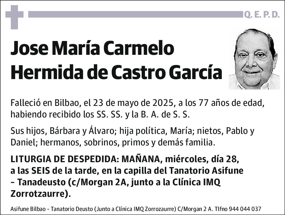 Jose María Carmelo Hermida de Castro García