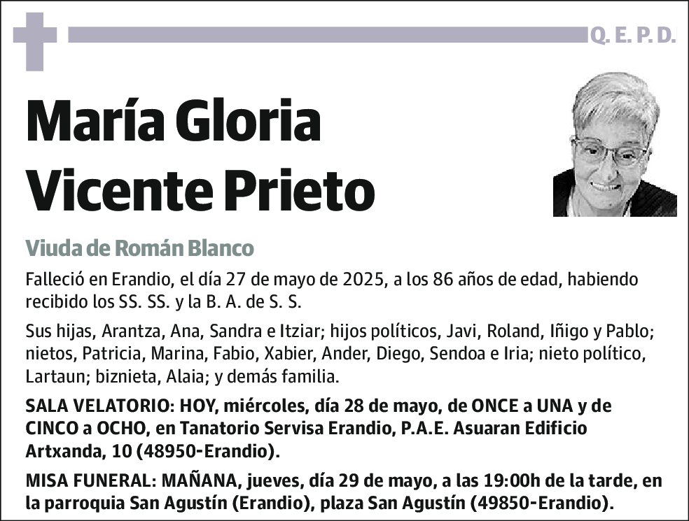 María Gloria Vicente Prieto