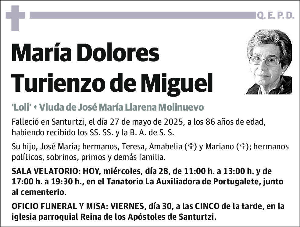 Maria Dolores Turienzo de Miguel