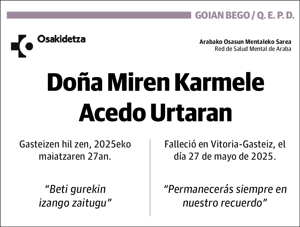 Miren Karmele Acedo Urtaran