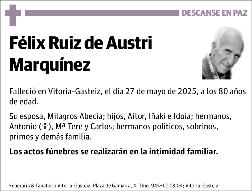 Félix Ruiz de Austri Marquínez