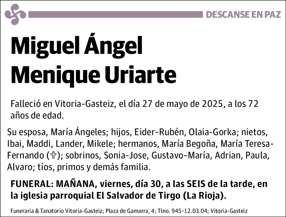 Miguel Ángel Menique Uriarte