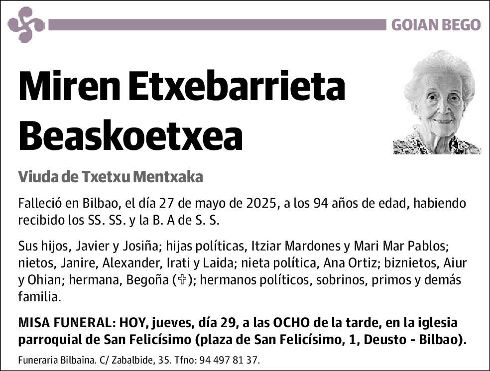 Miren Etxebarrieta Beaskoetxea