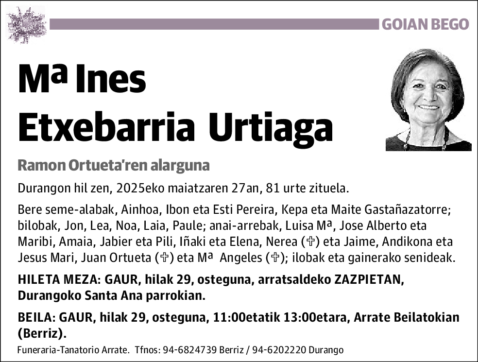 Mª Ines Etxebarria Urtiaga