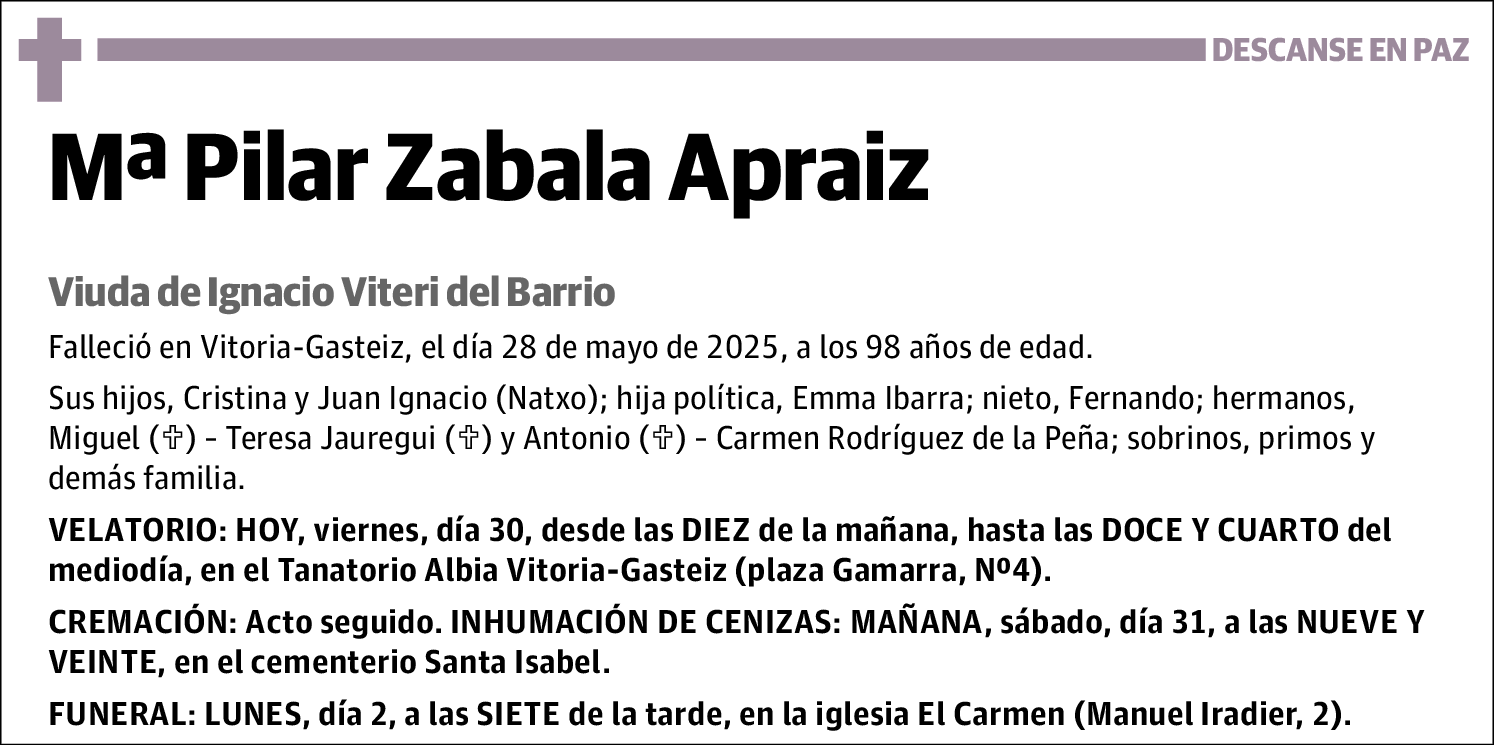 Mª Pilar Zabala Apraiz