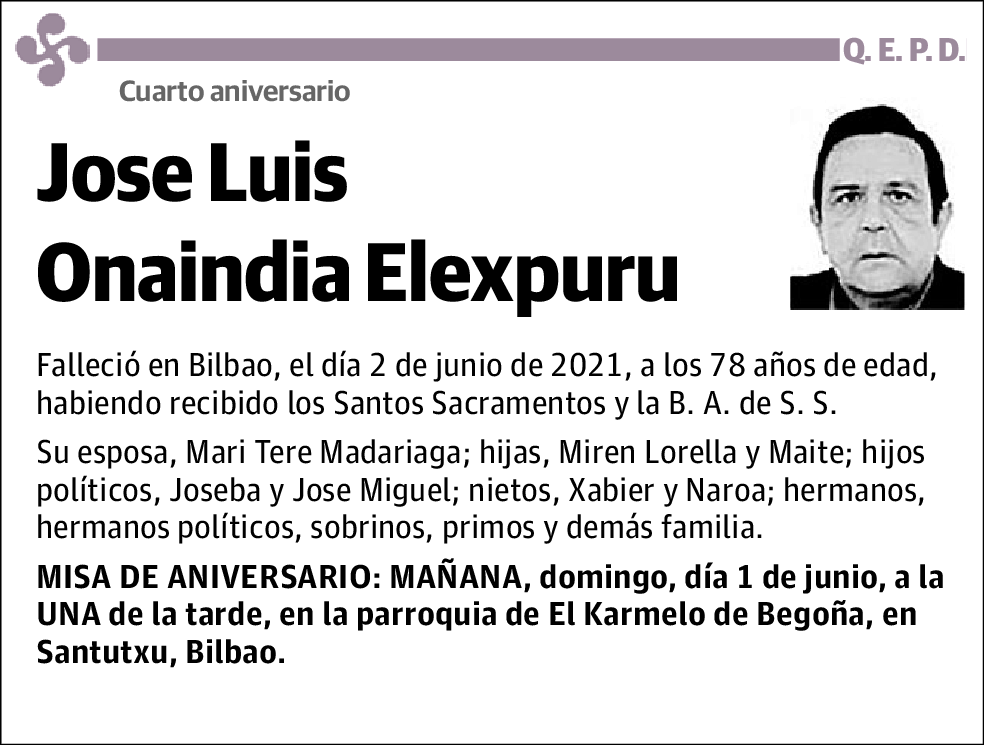 Jose Luis Onaindia Elexpuru
